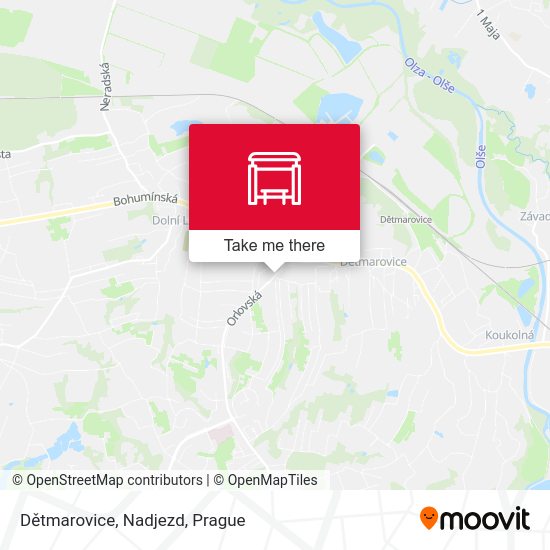 Карта Dětmarovice, Nadjezd