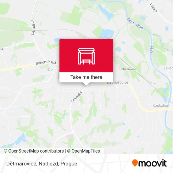 Карта Dětmarovice, Nadjezd