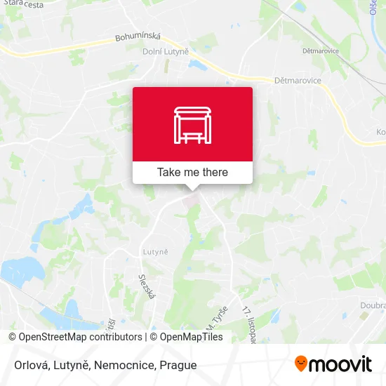 Карта Orlová, Lutyně, Nemocnice