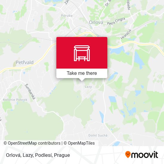 Orlová, Lazy, Podlesí map