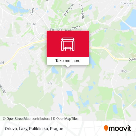 Карта Orlová, Lazy, Poliklinika