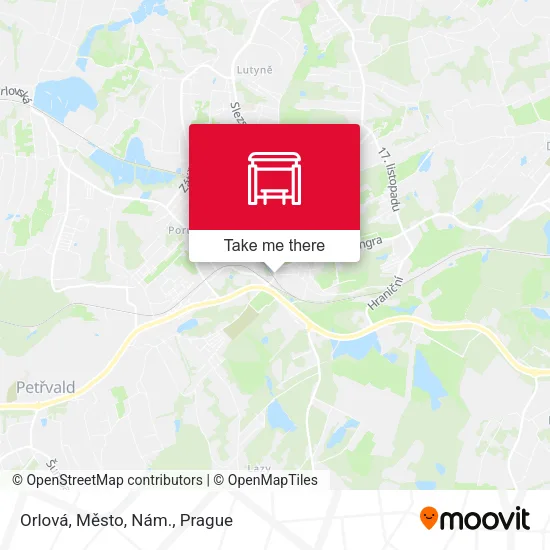 Карта Orlová, Město, Nám.