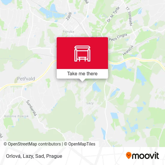 Карта Orlová, Lazy, Sad