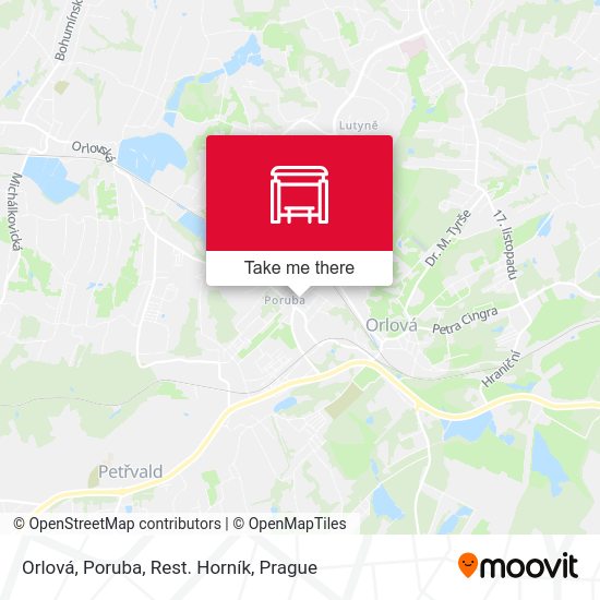 Orlová, Poruba, Rest. Horník map