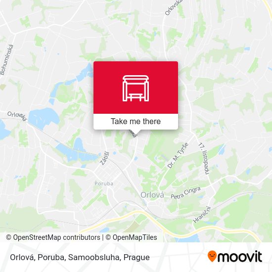 Карта Orlová, Poruba, Samoobsluha