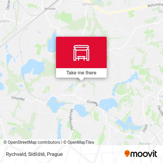 Rychvald, Sídliště map