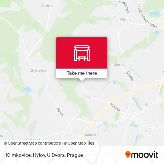 Карта Klimkovice, Hýlov, U Dvora