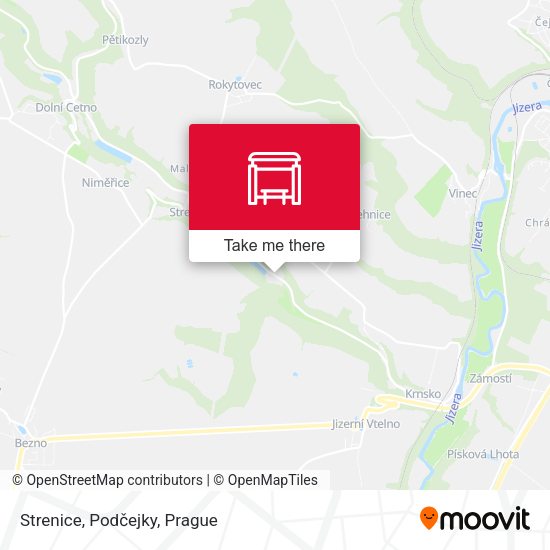 Карта Strenice, Podčejky