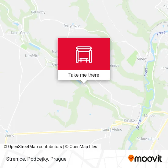 Карта Strenice, Podčejky