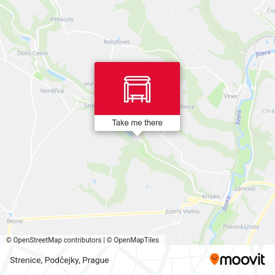 Карта Strenice, Podčejky