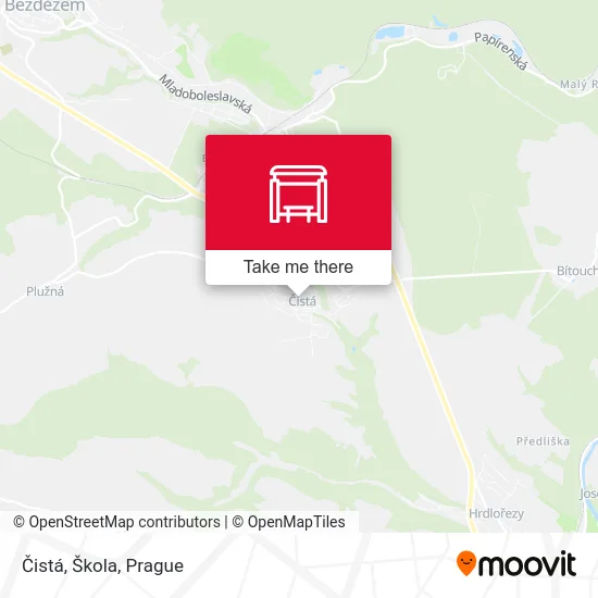Карта Čistá, Škola