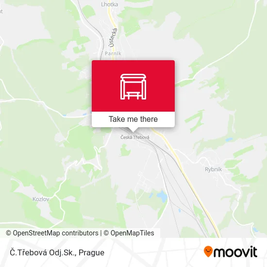 Карта Č.Třebová Odj.Sk.