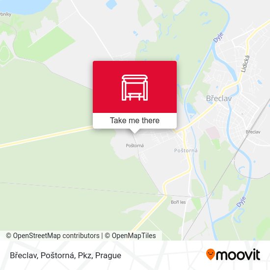 Břeclav, Poštorná, Pkz map