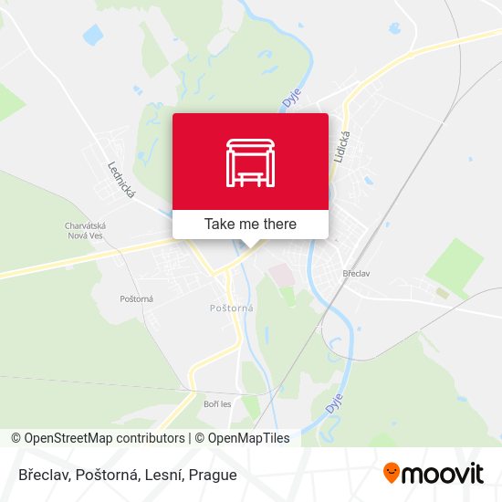 Břeclav, Poštorná, Lesní map