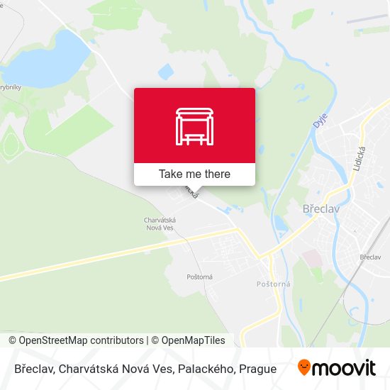 Břeclav, Charvátská Nová Ves, Palackého map