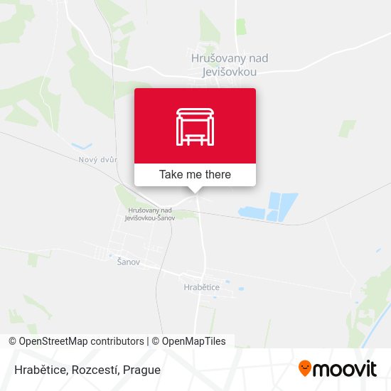 Hrabětice, Rozcestí map