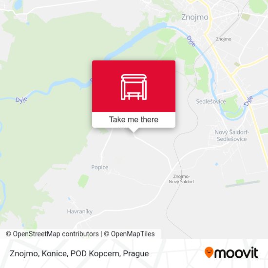 Znojmo, Konice, POD Kopcem map