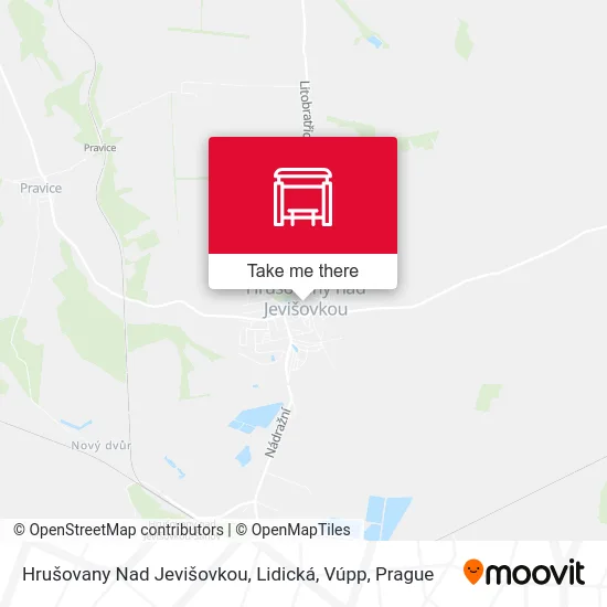 Карта Hrušovany Nad Jevišovkou, Lidická, Vúpp