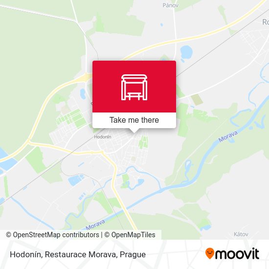Карта Hodonín, Restaurace Morava