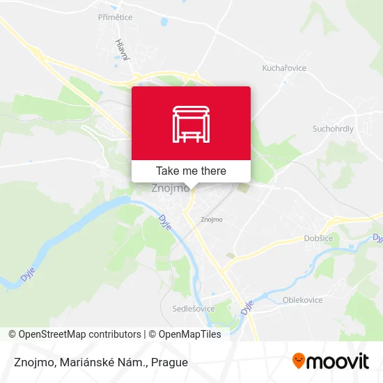 Карта Znojmo, Mariánské Nám.