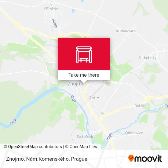 Карта Znojmo, Nám.Komenského