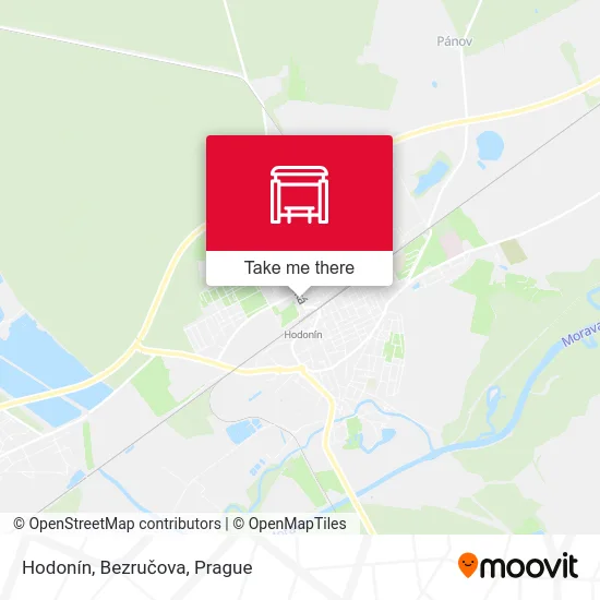 Карта Hodonín, Bezručova