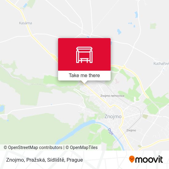Znojmo, Pražská, Sídliště map