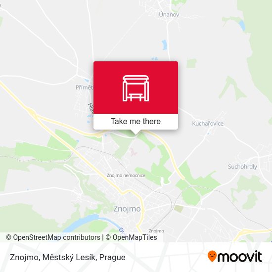 Znojmo, Městský Lesík map
