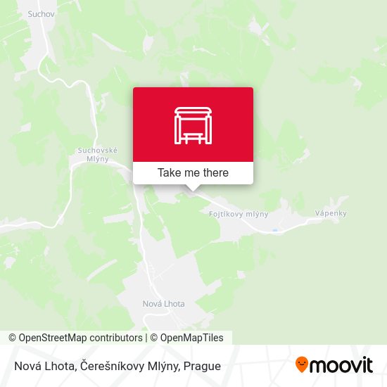 Nová Lhota, Čerešníkovy Mlýny map