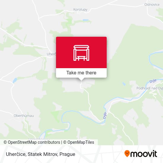 Uherčice, Statek Mitrov map