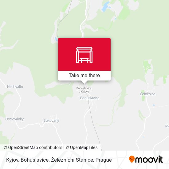 Kyjov, Bohuslavice, Železniční Stanice map