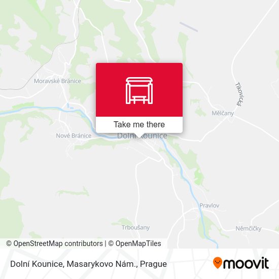 Dolní Kounice, Masarykovo Nám. map