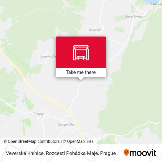 Veverské Knínice, Rozcestí Pohádka Máje map