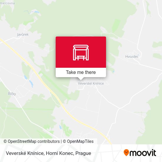 Veverské Knínice, Horní Konec map