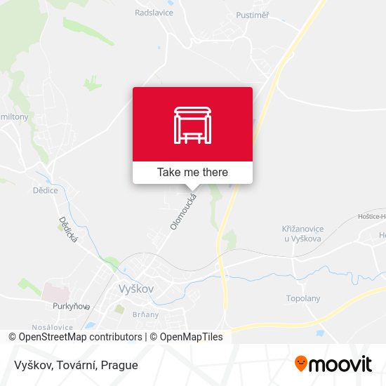 Vyškov, Tovární map