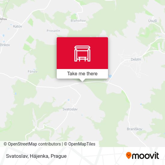 Svatoslav, Hájenka map