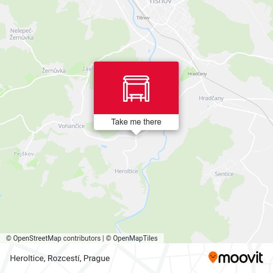 Heroltice, Rozcestí map