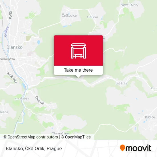 Карта Blansko, Čkd Orlík