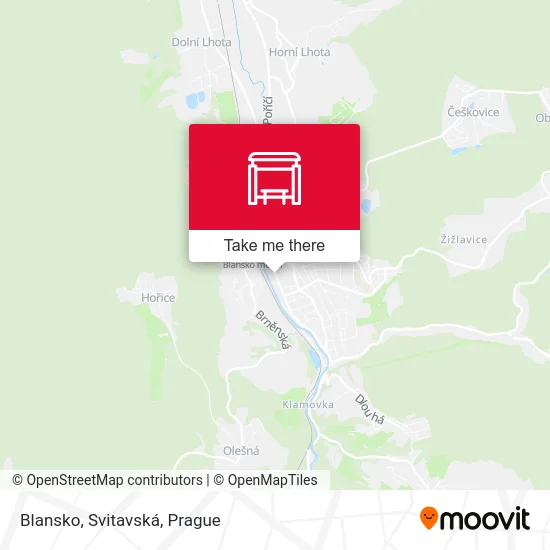 Карта Blansko, Svitavská