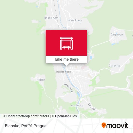 Blansko, Poříčí map