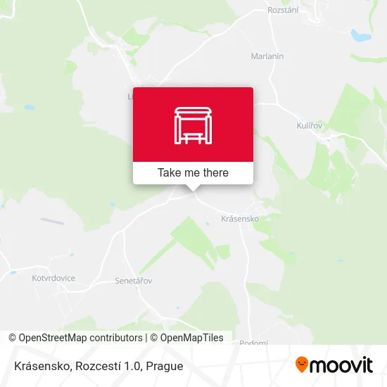 Карта Krásensko, Rozcestí 1.0