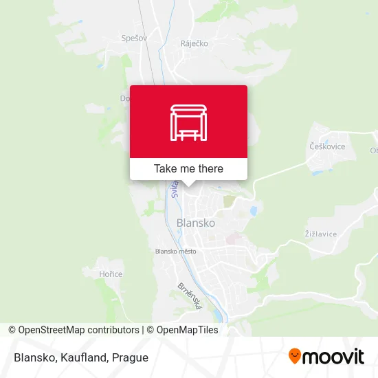 Карта Blansko, Kaufland