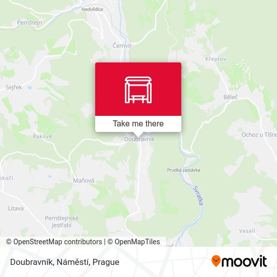 Doubravník, Náměstí map
