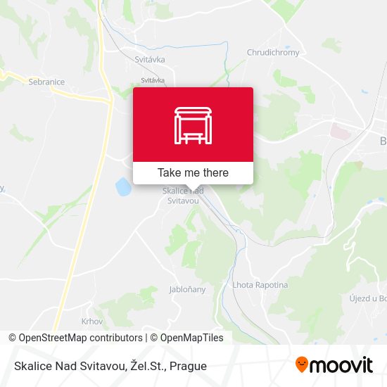 Skalice Nad Svitavou, Žel.St. map