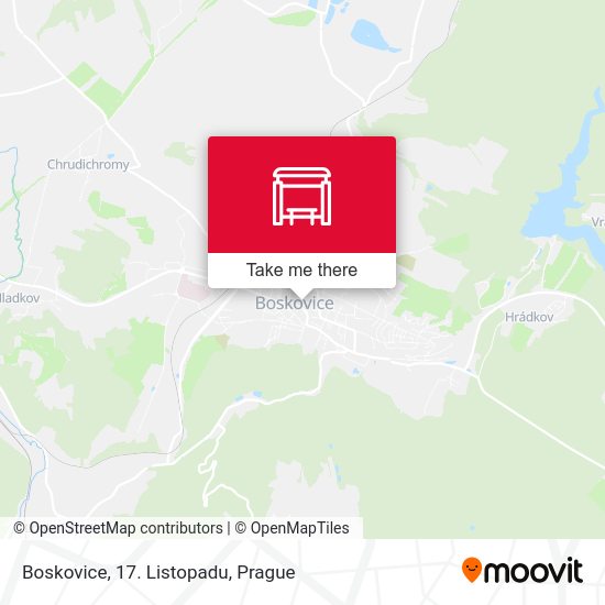 Boskovice, 17. Listopadu map