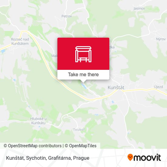Kunštát, Sychotín, Grafitárna map