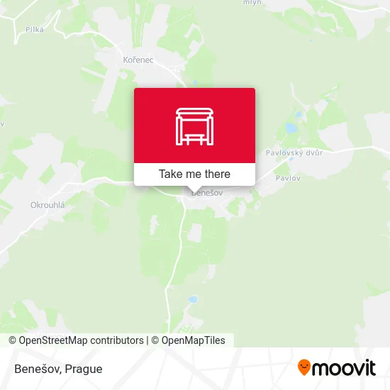 Карта Benešov