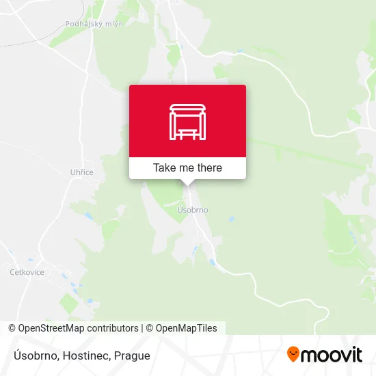 Карта Úsobrno, Hostinec