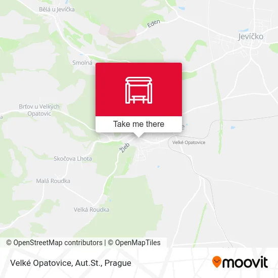 Карта Velké Opatovice, Aut.St.