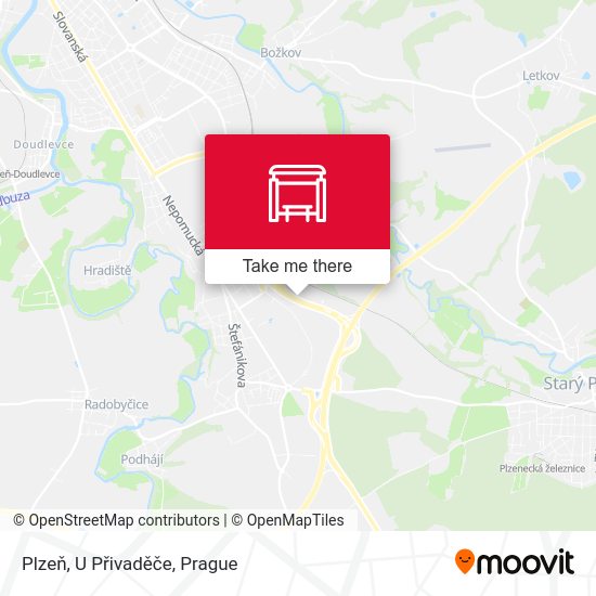 Plzeň, U Přivaděče map